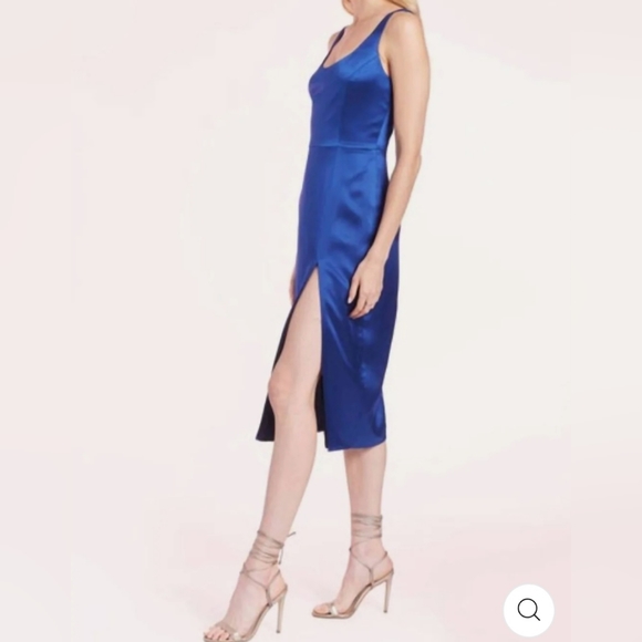 Amanda Uprichard Blue Silk Midi Dress - Picture 7 of 10